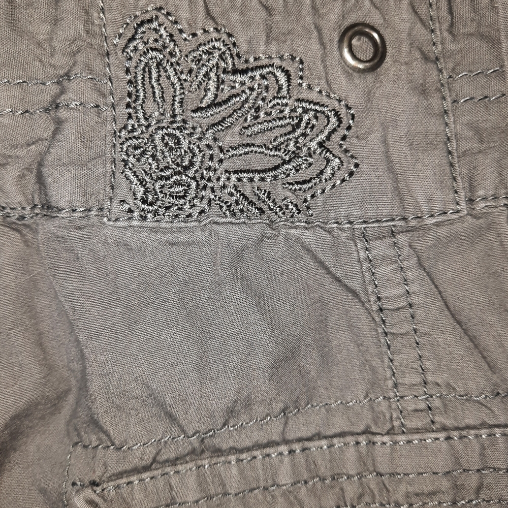 Marvin Richards Gray Khaki Crop Cargo Pant SZ 6 - Picture 13 of 13